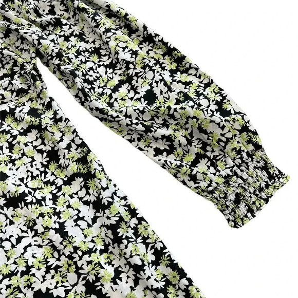 Vero Moda Black Floral Chaddie Mini Dress M - Picture 3 of 4